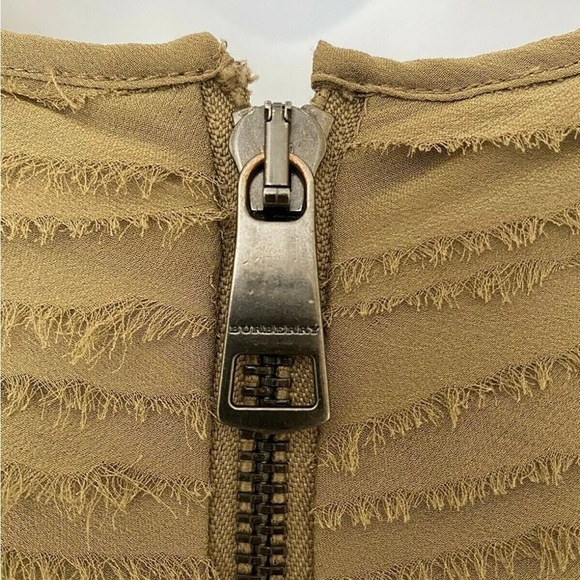 BURBERRY | Sheath Silk Dress Tiered Fringe - Picture 3 of 7